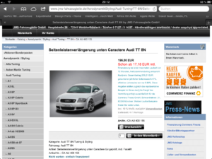 Audi TT Frontschaden Frontschürze Angebot